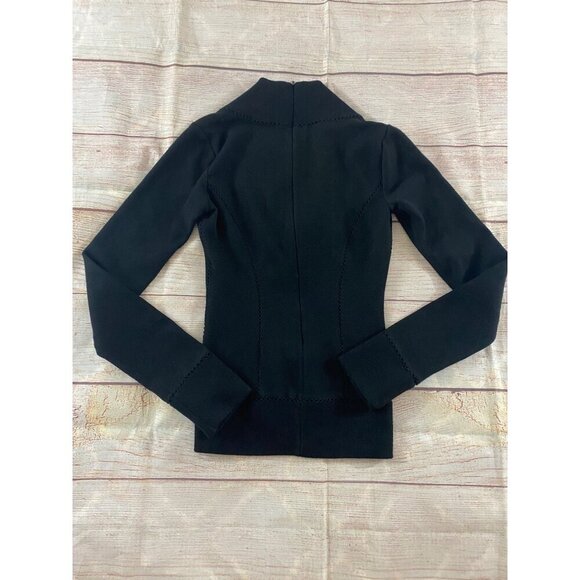 Dolce & Gabbana Women's Black Mock Neck Long Sleeve Sweater - 40 (Small) - Picture 10 of 11